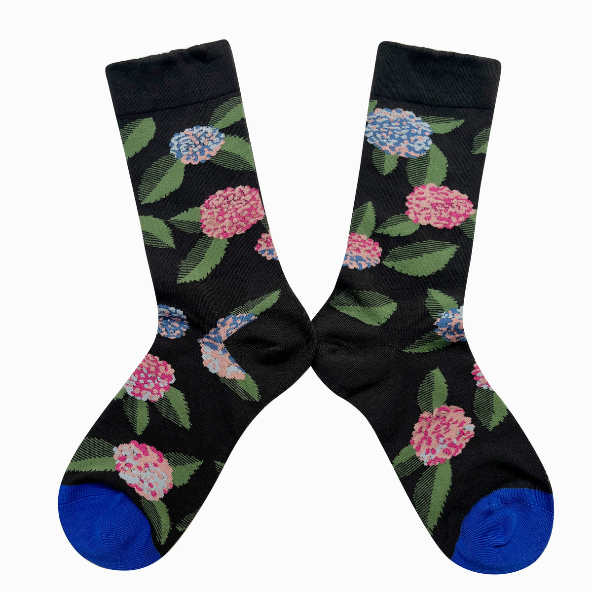 レディース＆メンズ　クルーソックス 紫陽花