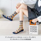 レディース左右柄違うシースルーソックス5足セット